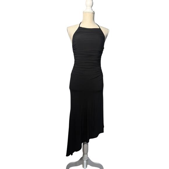 Max Studio Womens Dress XS Black Ruched Backless Date Night LBD Party Formal VTG - Picture 2 of 5